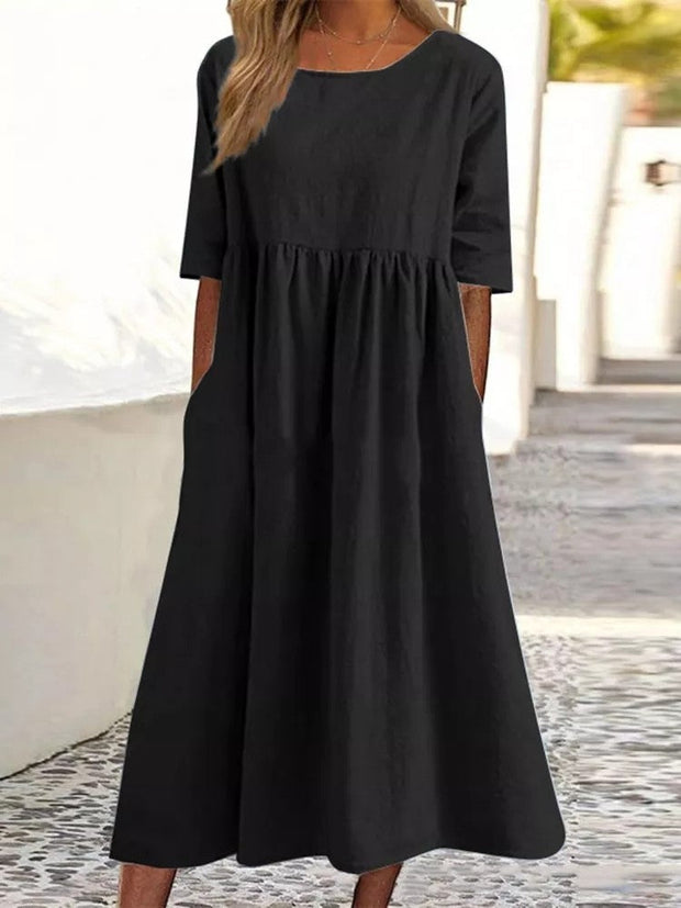 Jaelle™ Midi dress with half sleeves