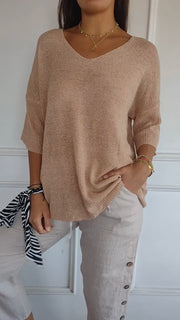 Alexa™ Knit Top with V-neck