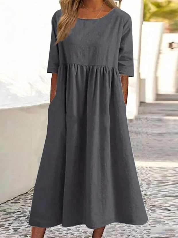 Jaelle™ Midi dress with half sleeves