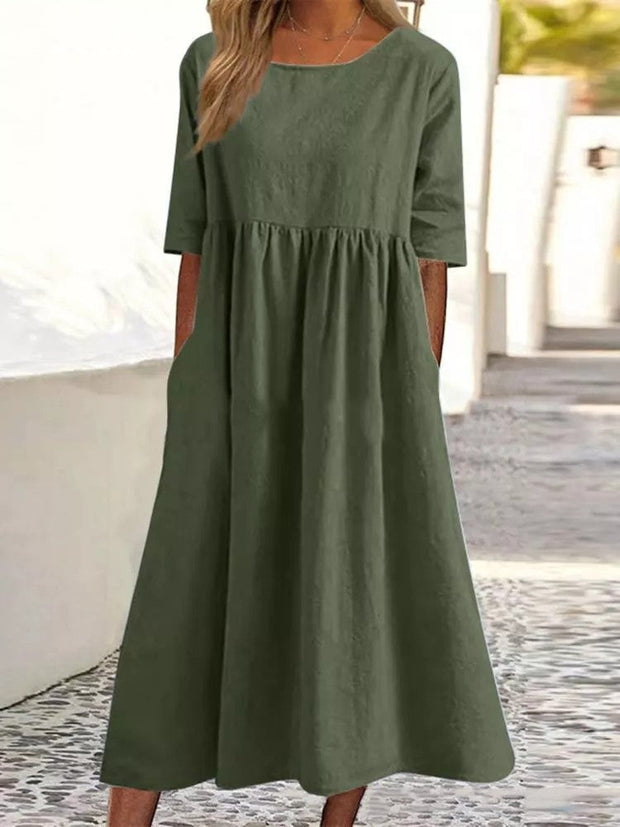 Jaelle™ Midi dress with half sleeves