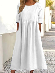 Jaelle™ Midi dress with half sleeves