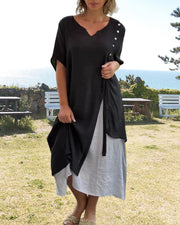 Velissa's™ Casual V-Neck Dress