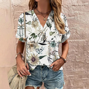 Saana™ Floral V-neck T-shirt