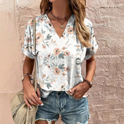 Saana™ Floral V-neck T-shirt