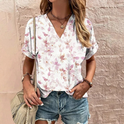 Saana™ Floral V-neck T-shirt