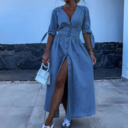 Lisa™ - Elegant Denim Dress