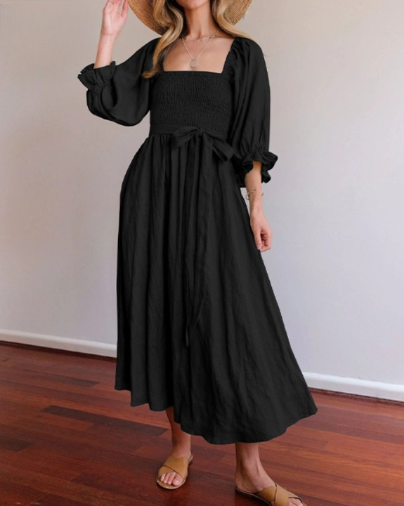 Ophelia™ French Dress with Ruffle Sleeves