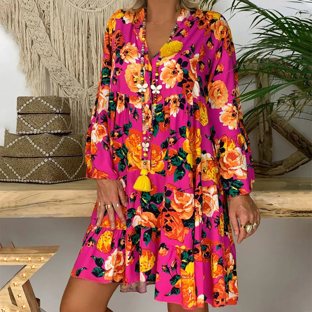 Ida™ Floral Print Boho Dress