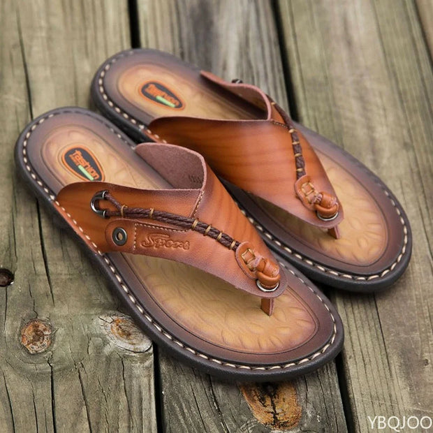 WILLIAM - Handcrafted Leather Flip-Flops