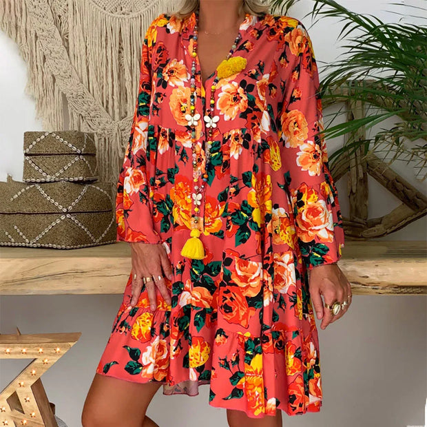 Ida™ Floral Print Boho Dress