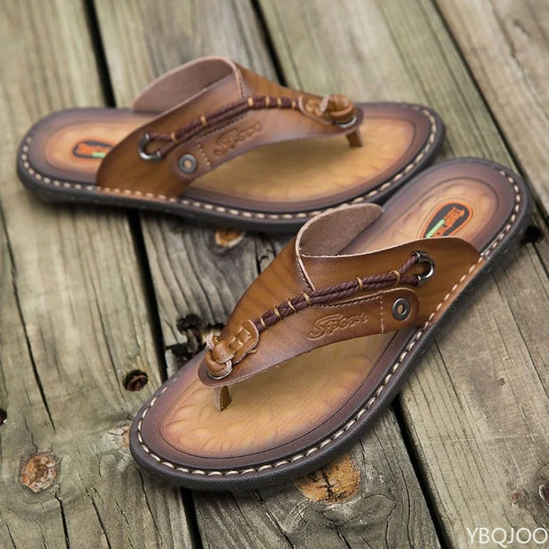 WILLIAM - Handcrafted Leather Flip-Flops