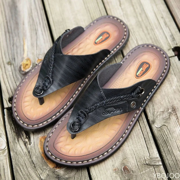 WILLIAM - Handcrafted Leather Flip-Flops