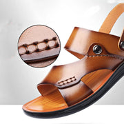 WILLIAMS - Leather slip-on sandals