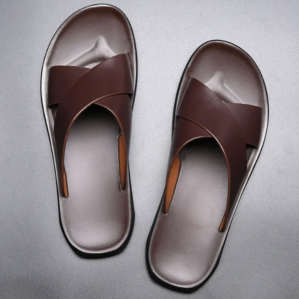 WILLIAM - Flat Leather Sandals