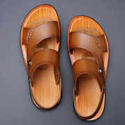 WILLIAMS - Leather slip-on sandals