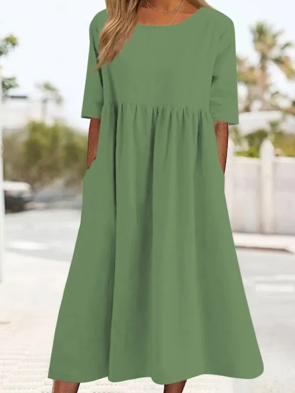 Jaelle™ Midi dress with half sleeves